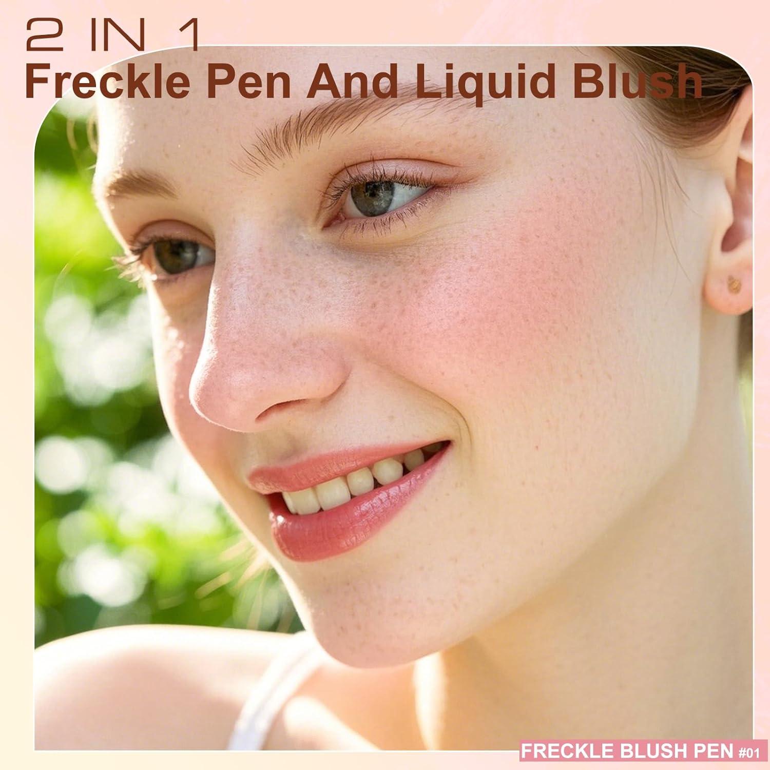 Lápiz de Rubor Líquido 2 en 1 Wugbc - Sello de Pecas y Rubor Rosa