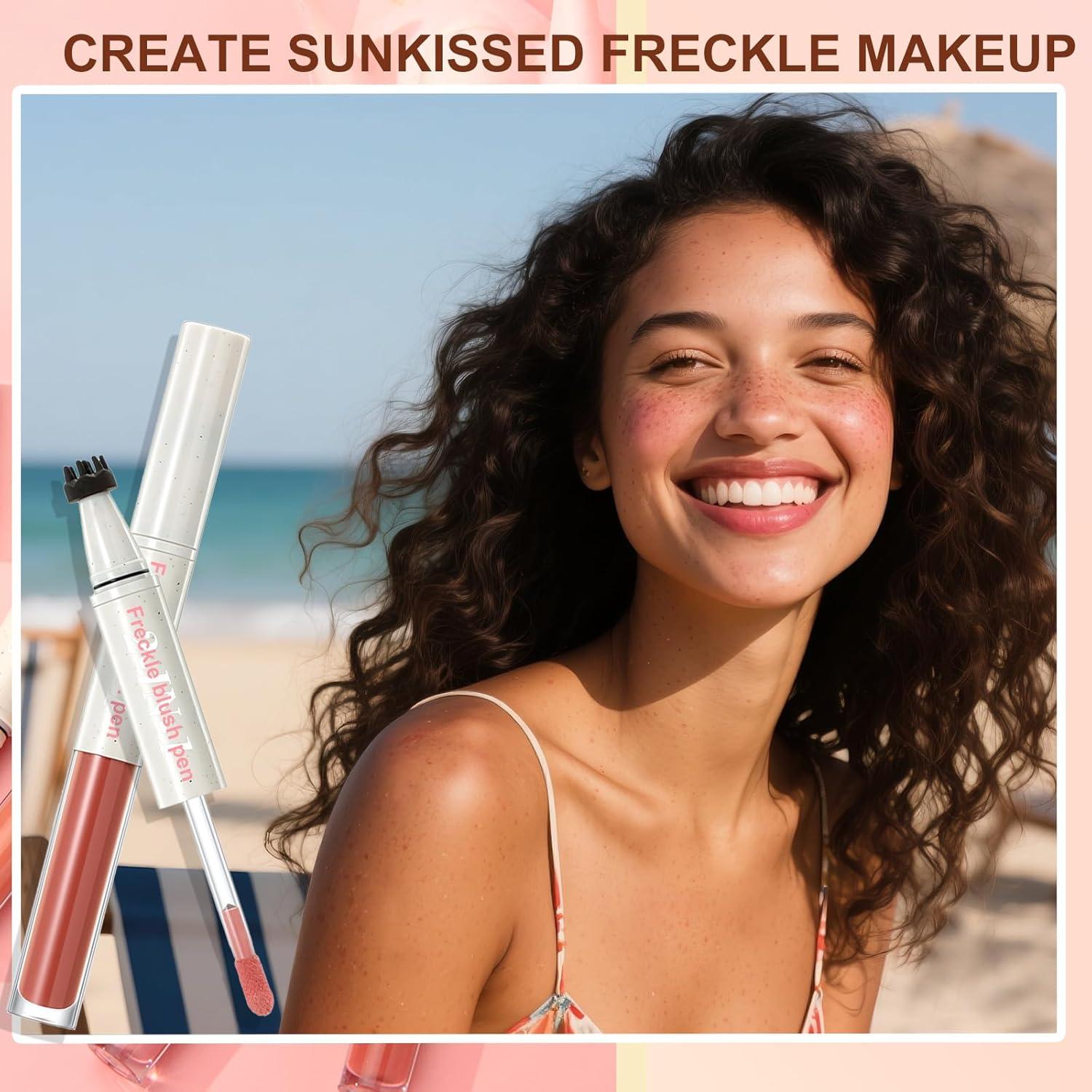 Lápiz de Rubor Líquido 2 en 1 Wugbc - Sello de Pecas y Rubor Rosa