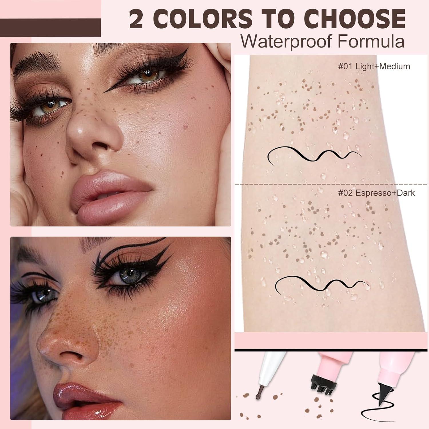 Kit Sello de Pecas Wugbc 2 PCS - Marrón Claro y Medio