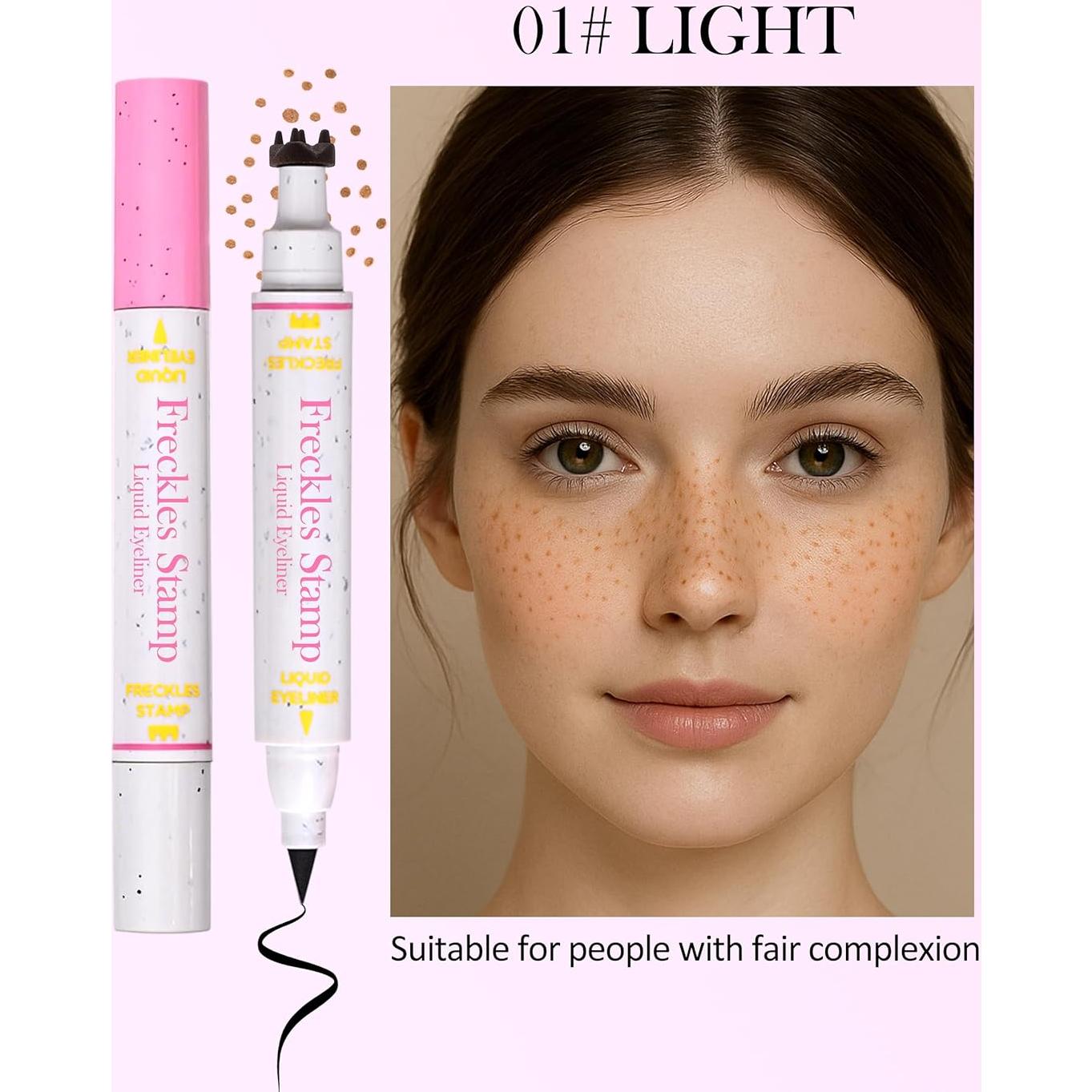 Bolígrafo Sello de Pecas Erinde 2-en-1 Impermeable 01 Claro