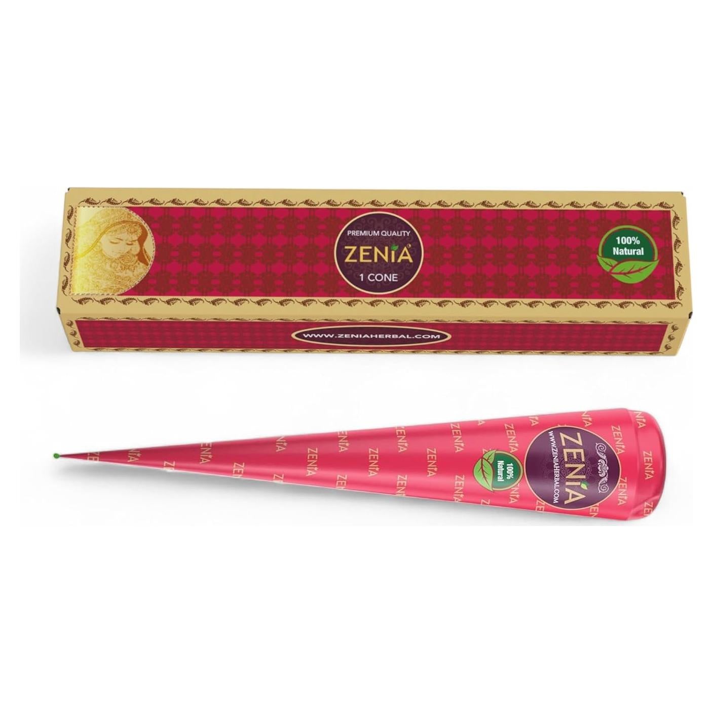 Pasta de Tatuaje Temporal Zenia 100% Natural 25g Marrón-Rojo