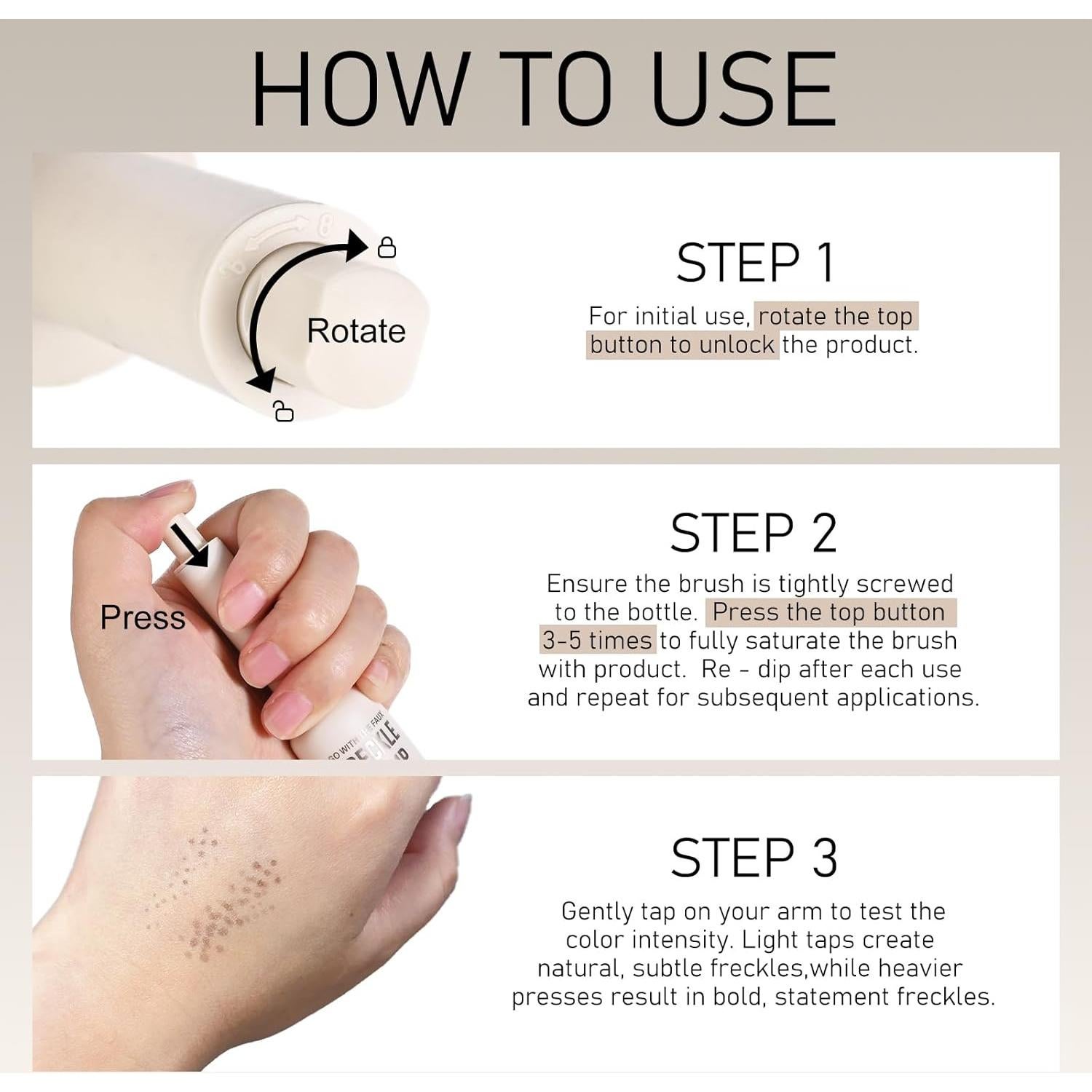 Bolígrafo Sello de Pecas Falsas FREEORR - Impermeable y Secado Rápido