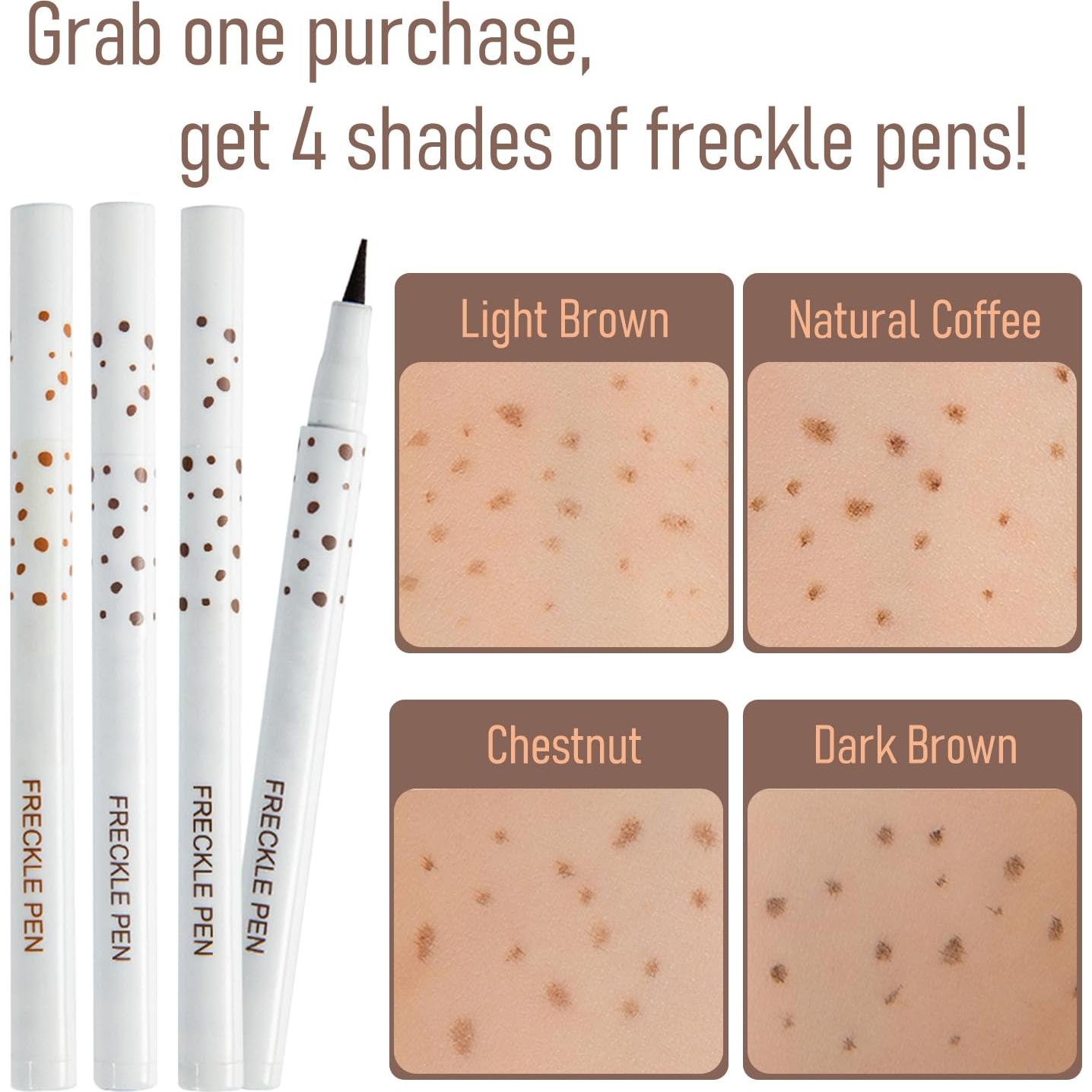 Juego de 4 bolígrafos de maquillaje de pecas CoteMara - A prueba de agua