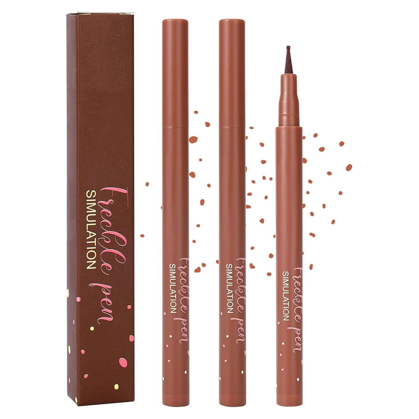 Kit de Bolígrafos de Pecas Líquido LYSdefeu 2Pcs Marrón Café