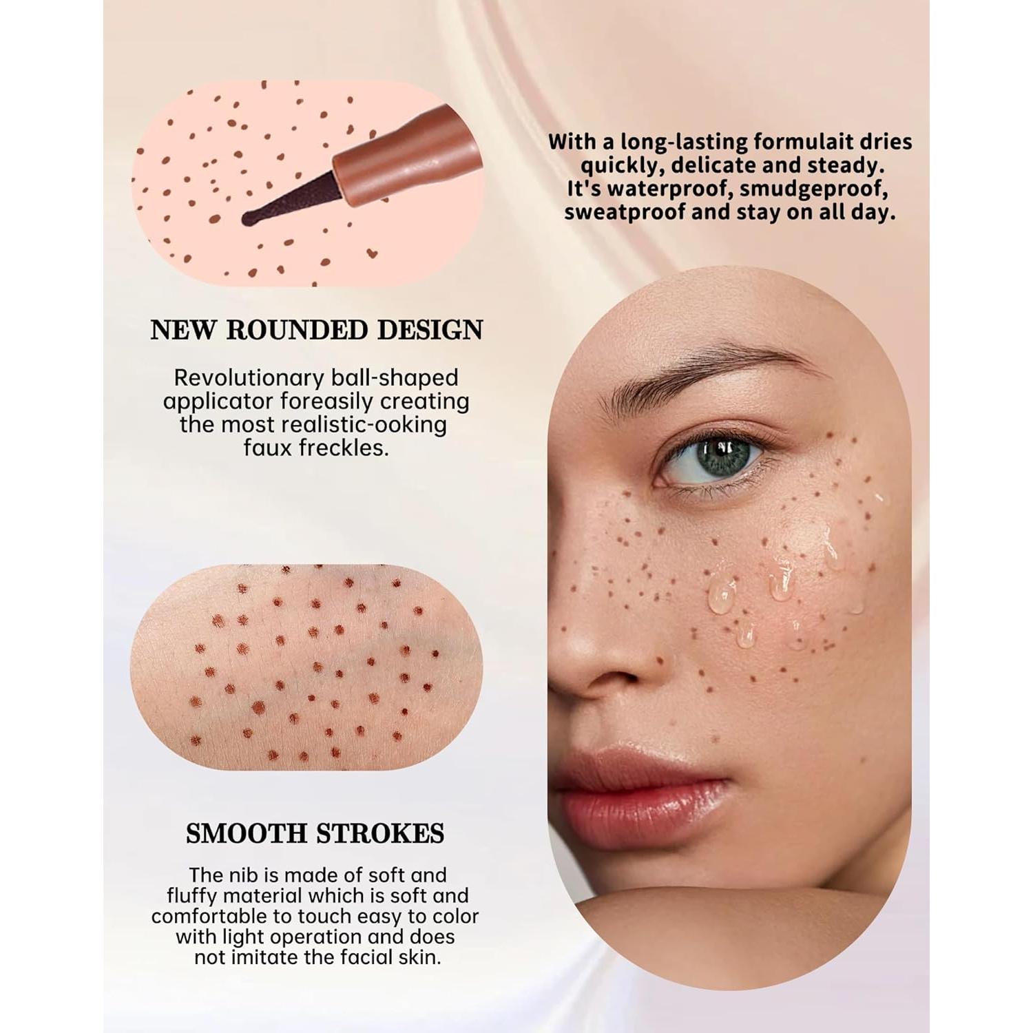 Kit de Bolígrafos de Pecas Líquido LYSdefeu 2Pcs Marrón Café