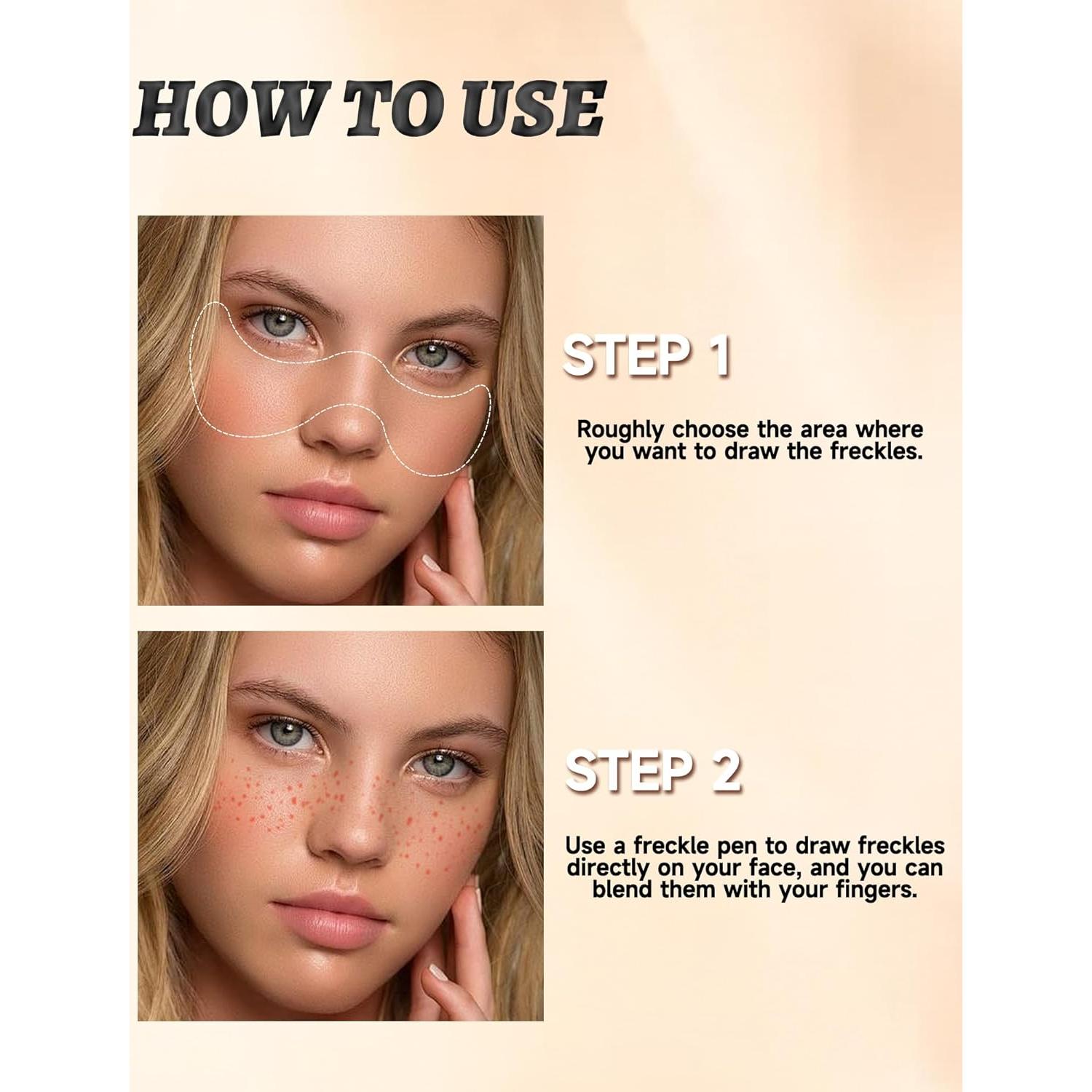 Kit de Bolígrafos de Pecas Líquido LYSdefeu 2Pcs Marrón Café