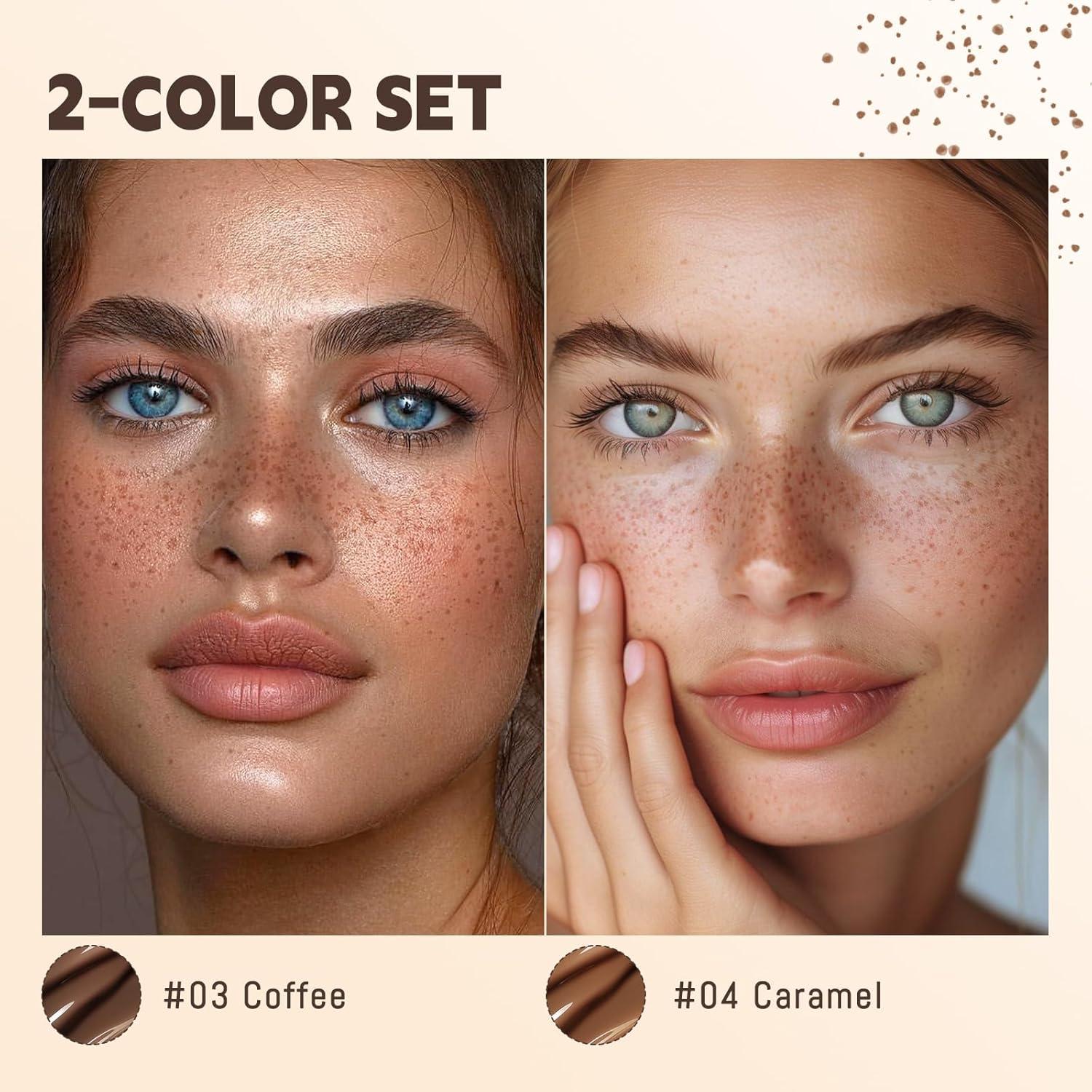 Bolígrafo Sello de Pecas 2pcs Sin Errores Café y Caramelo