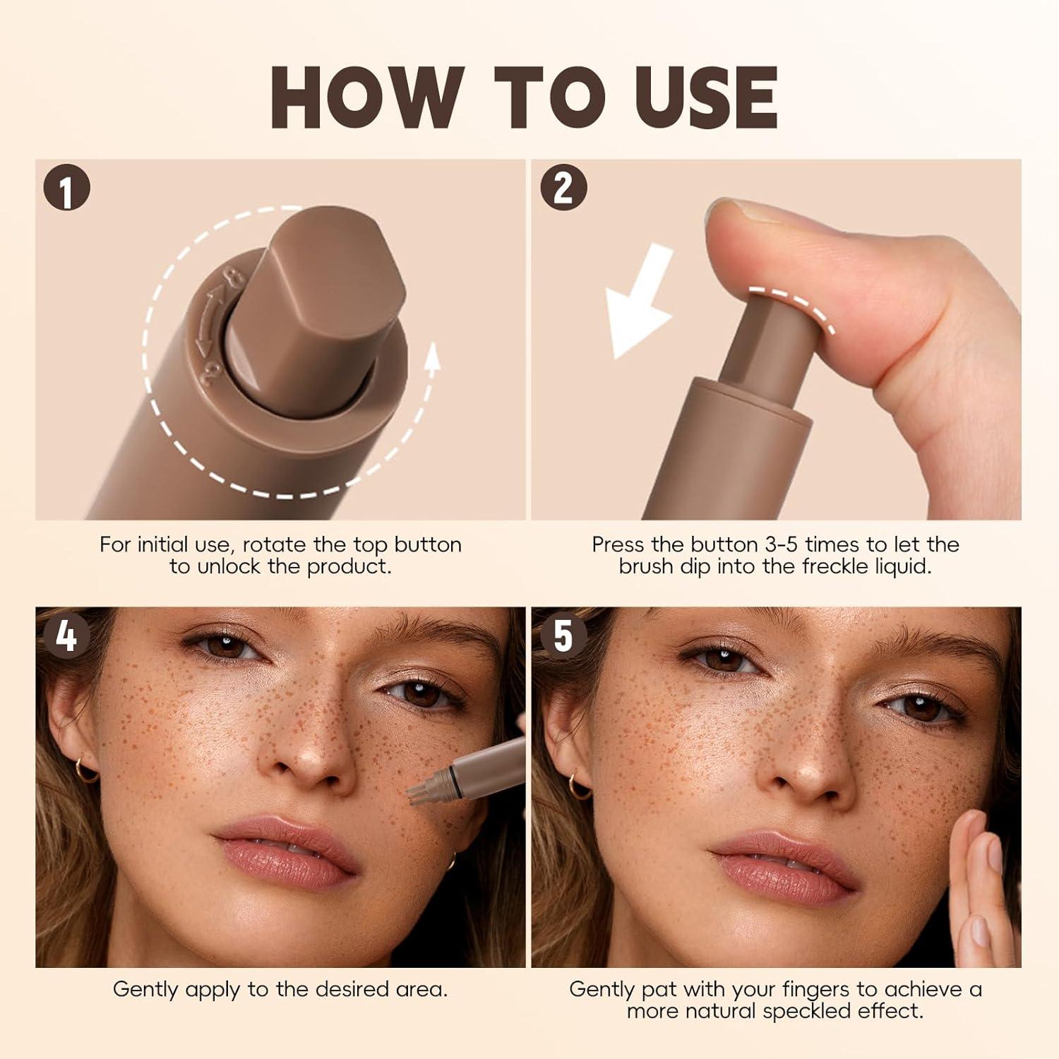 Bolígrafo Sello de Pecas 2pcs Sin Errores Café y Caramelo