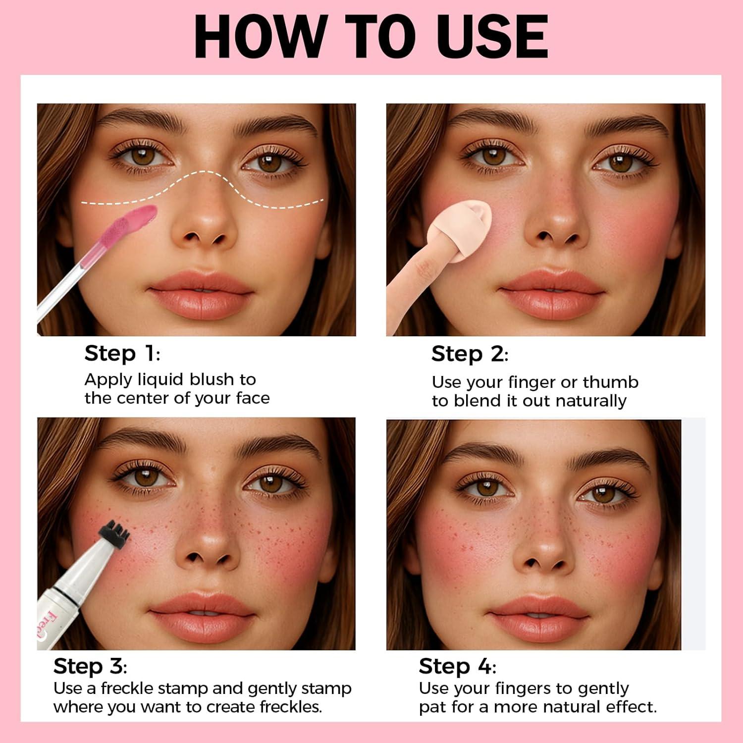 Bolígrafo 2 en 1 Rubor y Sello de Pecas Erinde 03