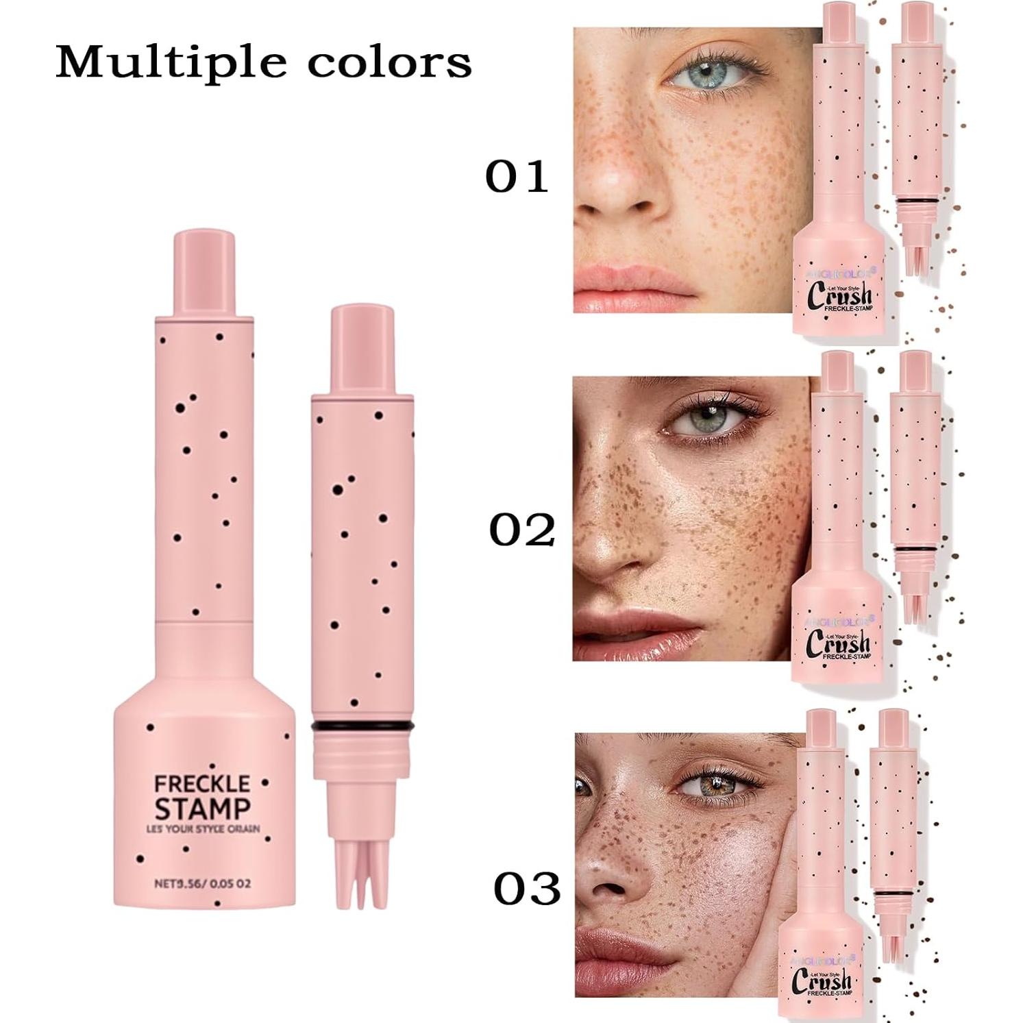 Bolígrafo de Sello de Pecas Falsas CLLFUU - Impermeable Marrón