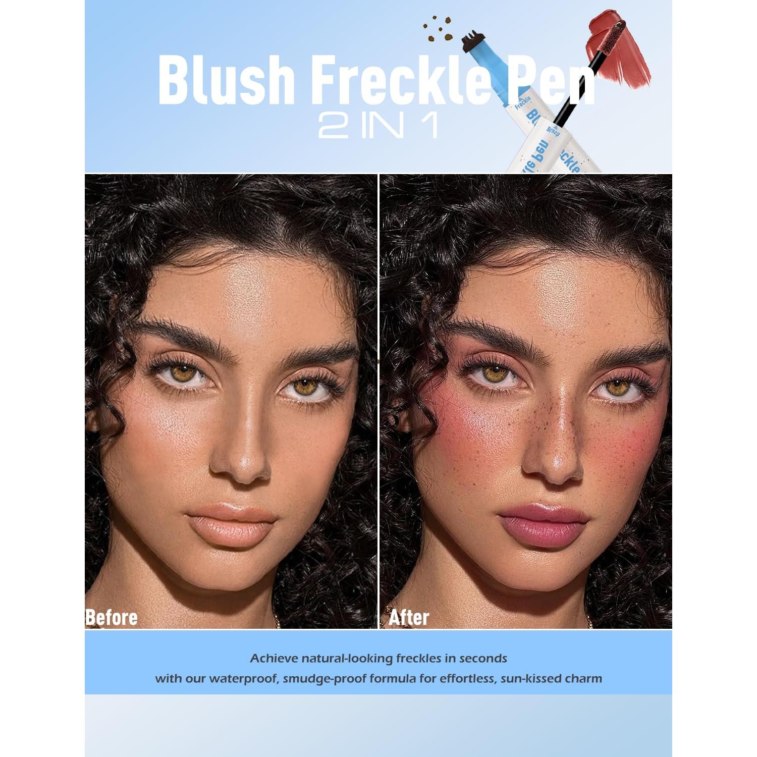 Bolígrafo 2 en 1 Rubor Líquido y Sello de Pecas Wugbc