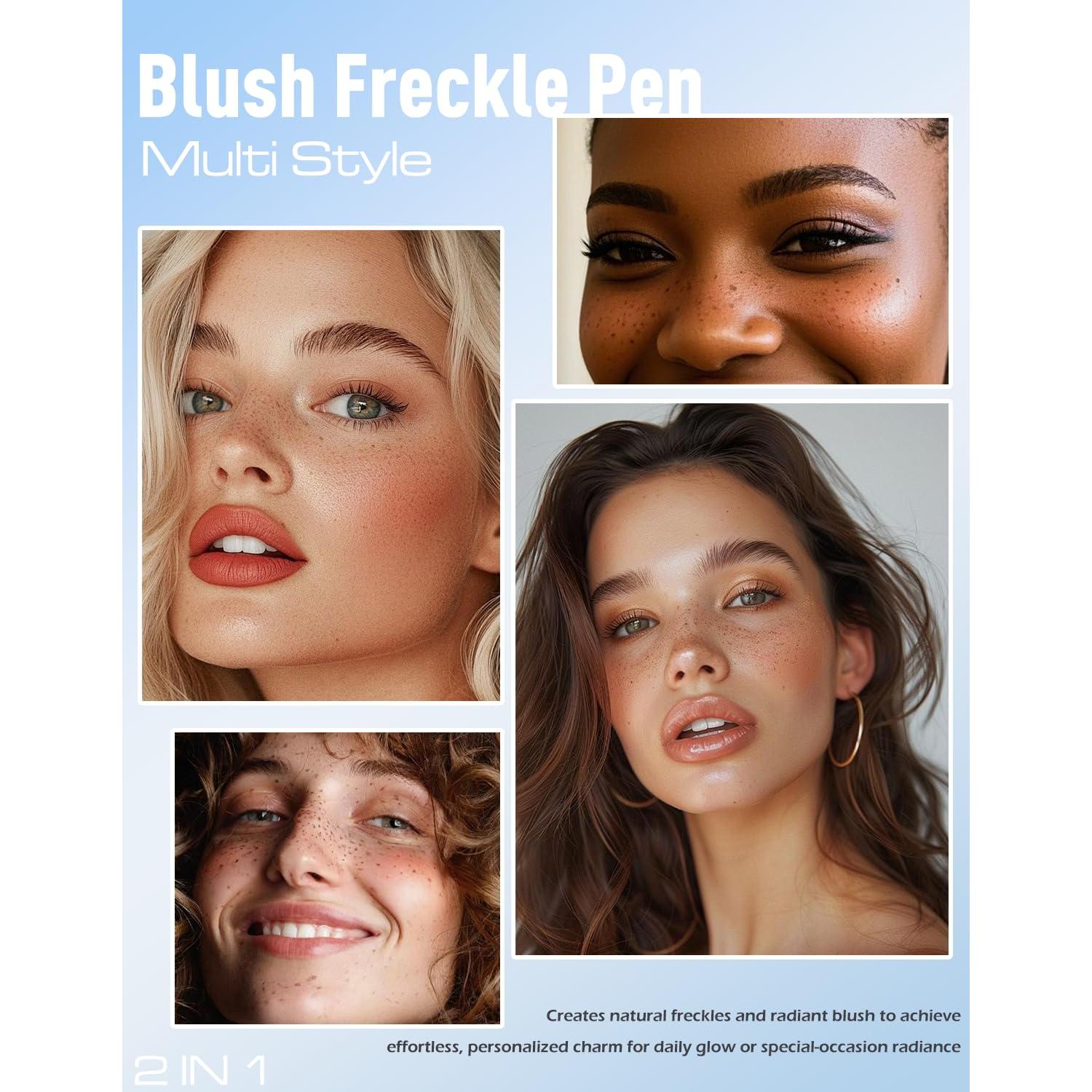 Bolígrafo 2 en 1 Rubor Líquido y Sello de Pecas Wugbc