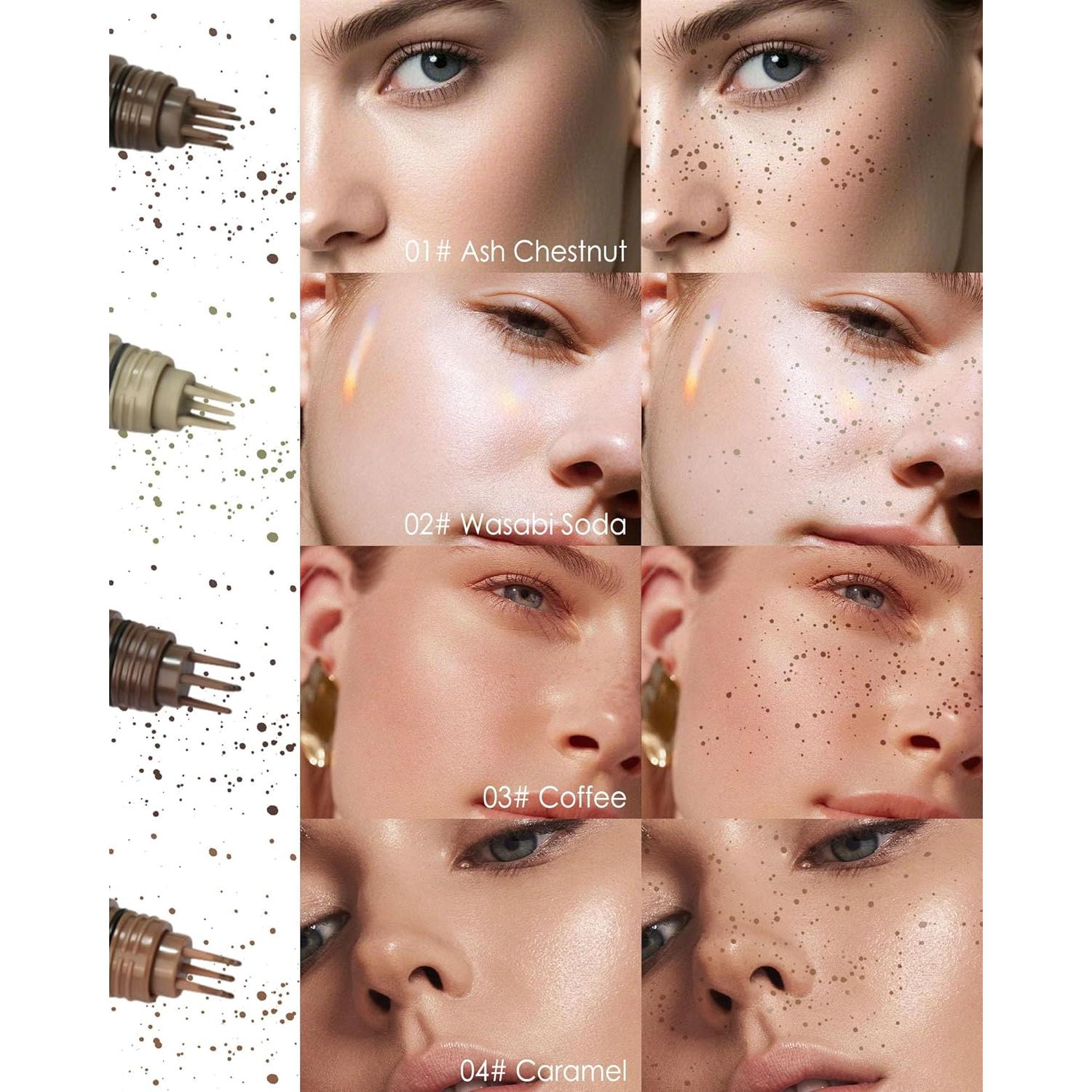 Sello de Pecas Cojín LYSdefeu Color Café 1.2ml Resistente al Agua