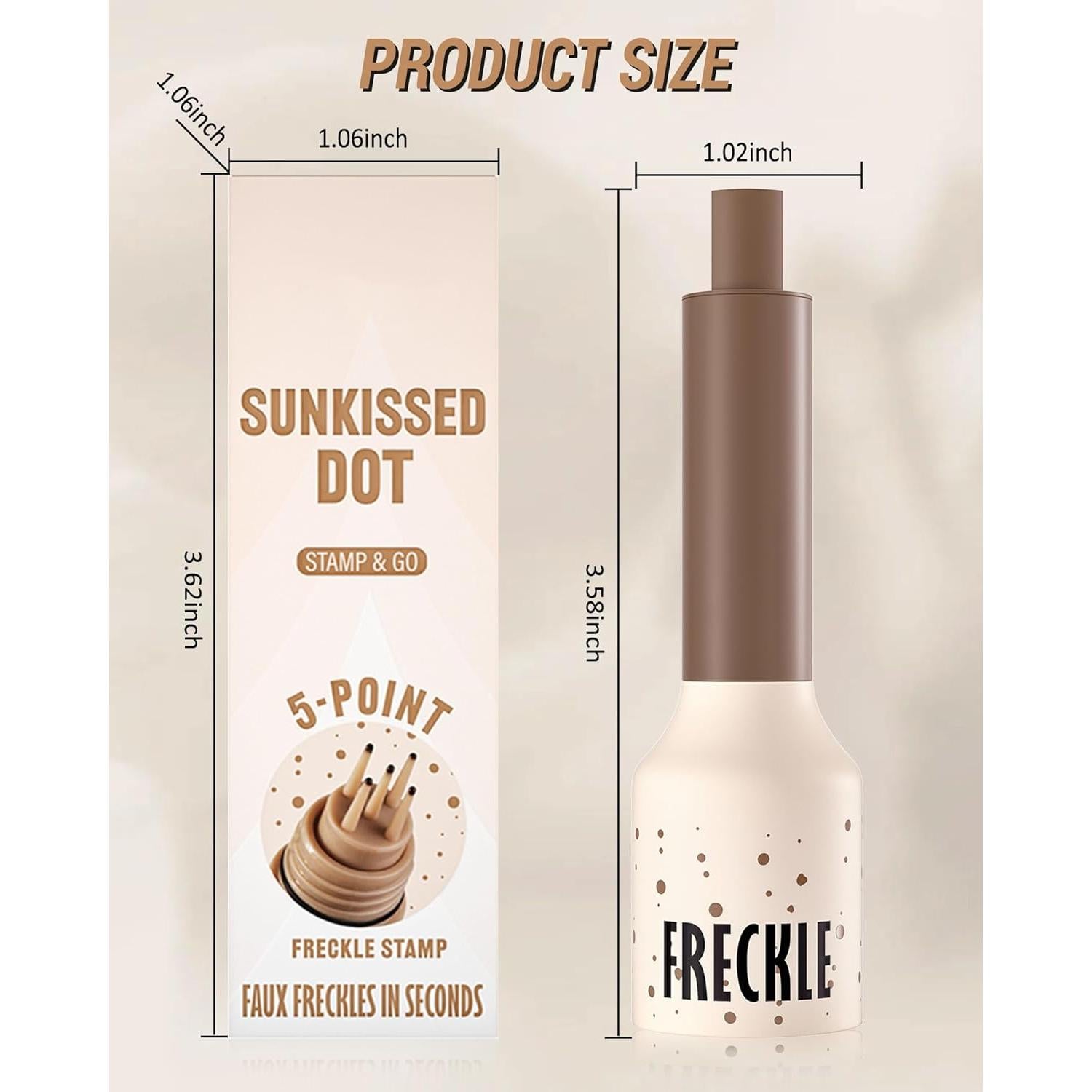 Sello de Pecas Cojín LYSdefeu Color Café 1.2ml Resistente al Agua