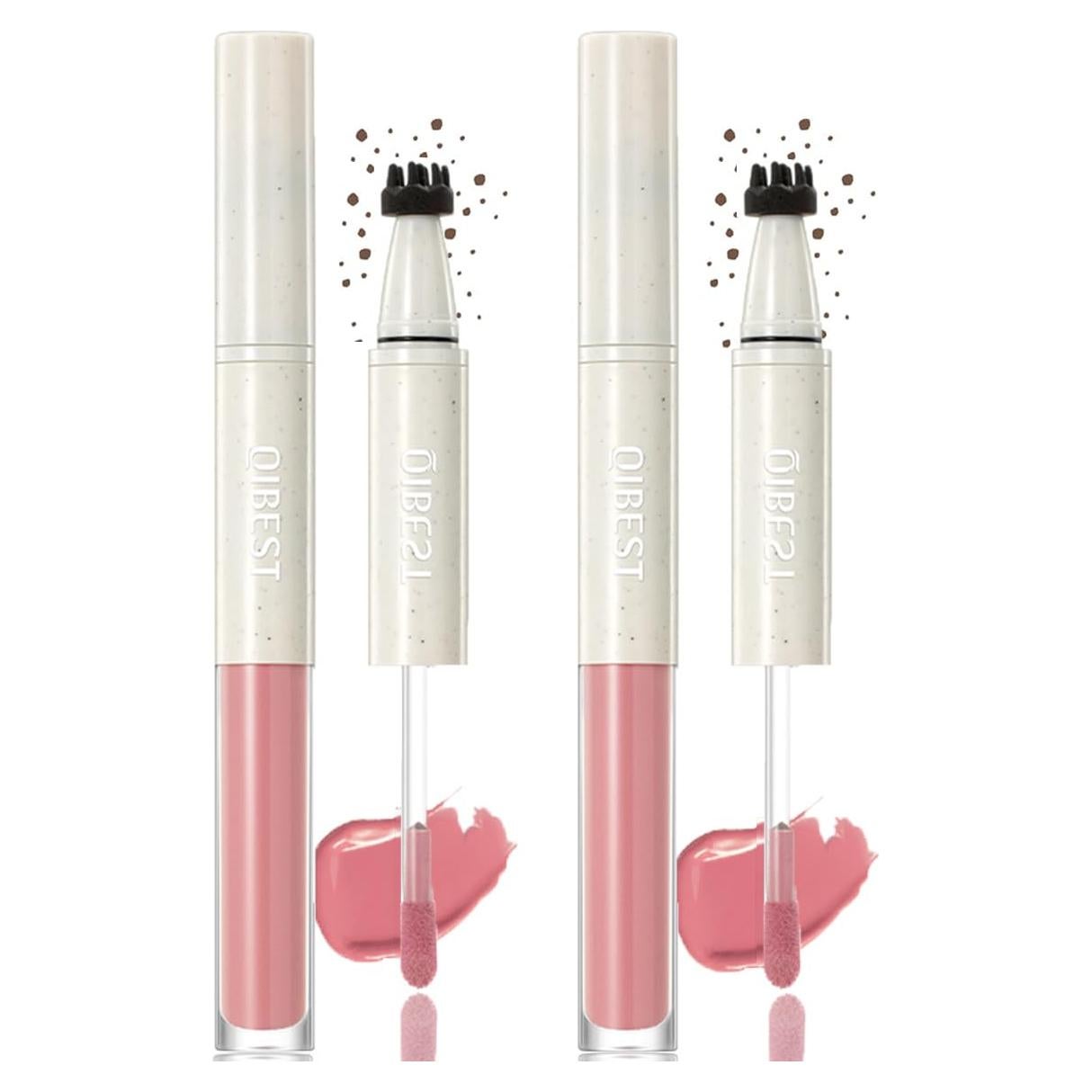 Bolígrafo de Rubor y Pecas 2 en 1 Pakivs - Rosa y Marrón