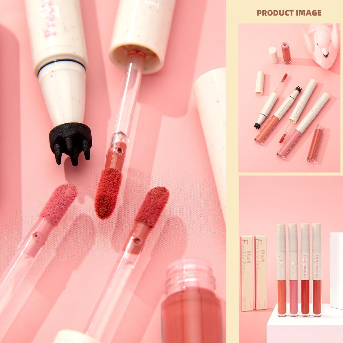 Bolígrafo de Rubor y Pecas 2 en 1 Pakivs - Rosa y Marrón