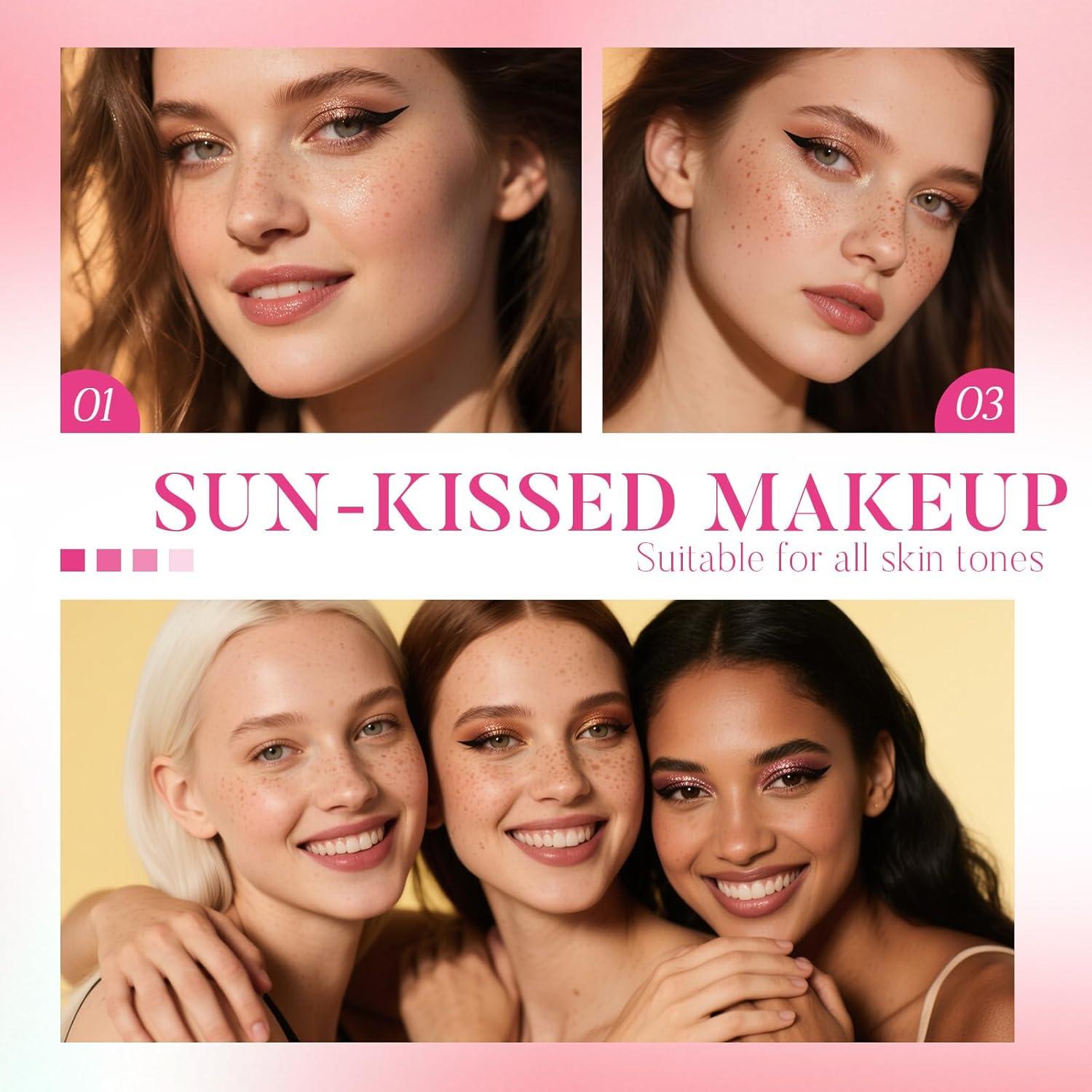 Lápiz de Delineador de Pecas 2 en 1 DAGEDA - Marrón Claro y Negro