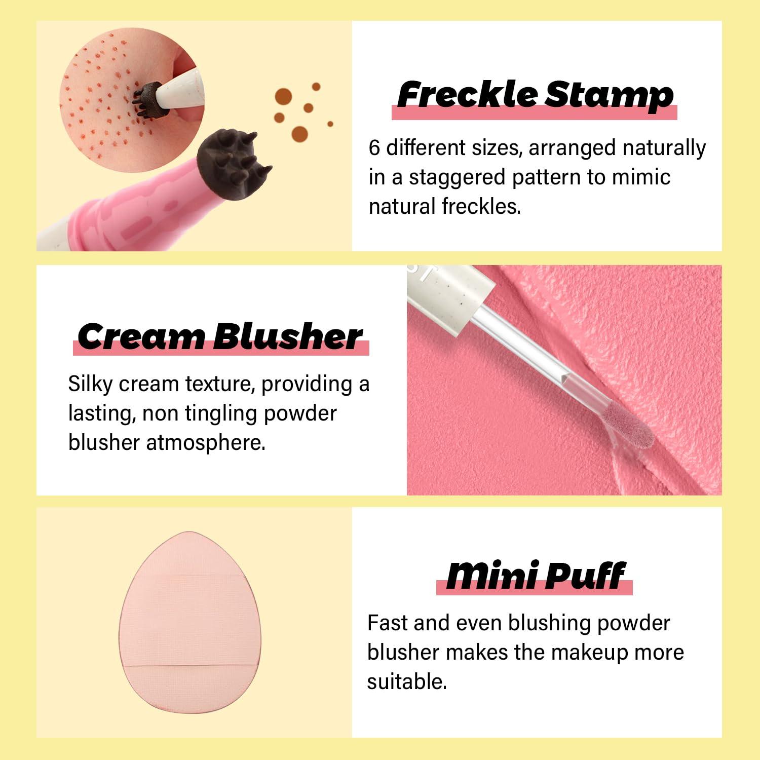 Bolígrafo de Sello 2 en 1 IFVGFB - Pecas y Rubor Natural