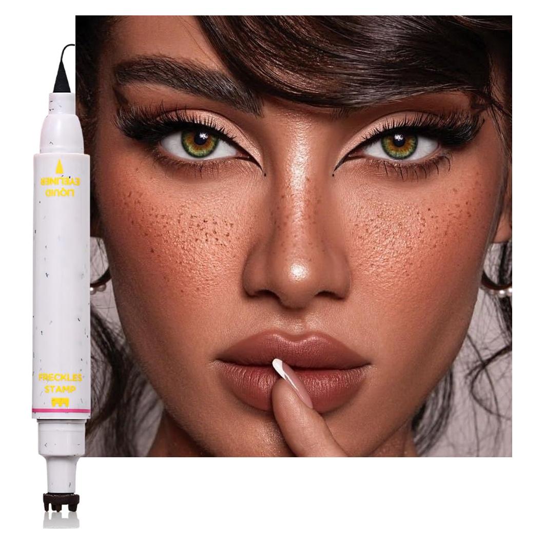 Delineador 2 en 1 HHLTOH - Pecas Marrón Medio y Negro