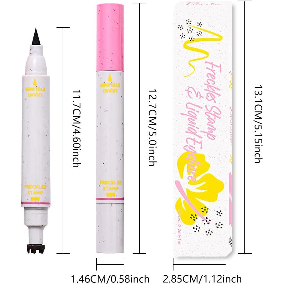 Delineador 2 en 1 HHLTOH - Pecas Marrón Medio y Negro