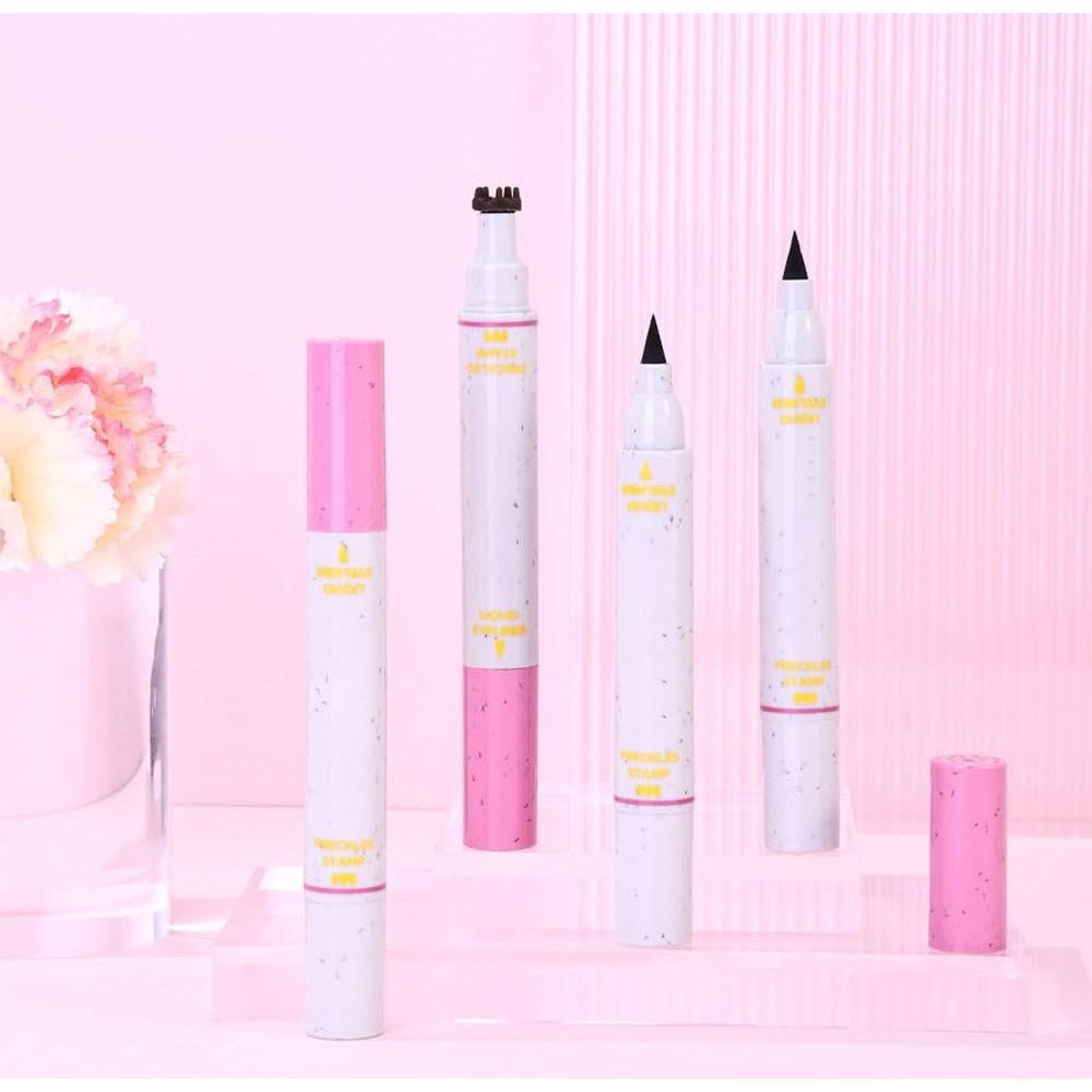 Delineador 2 en 1 HHLTOH - Pecas Marrón Medio y Negro