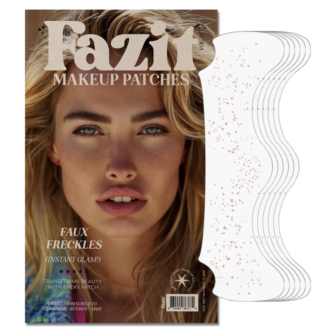 Parches de Maquillaje Facial Fazit - Pecas Falsas Impermeables - 6 Unidades