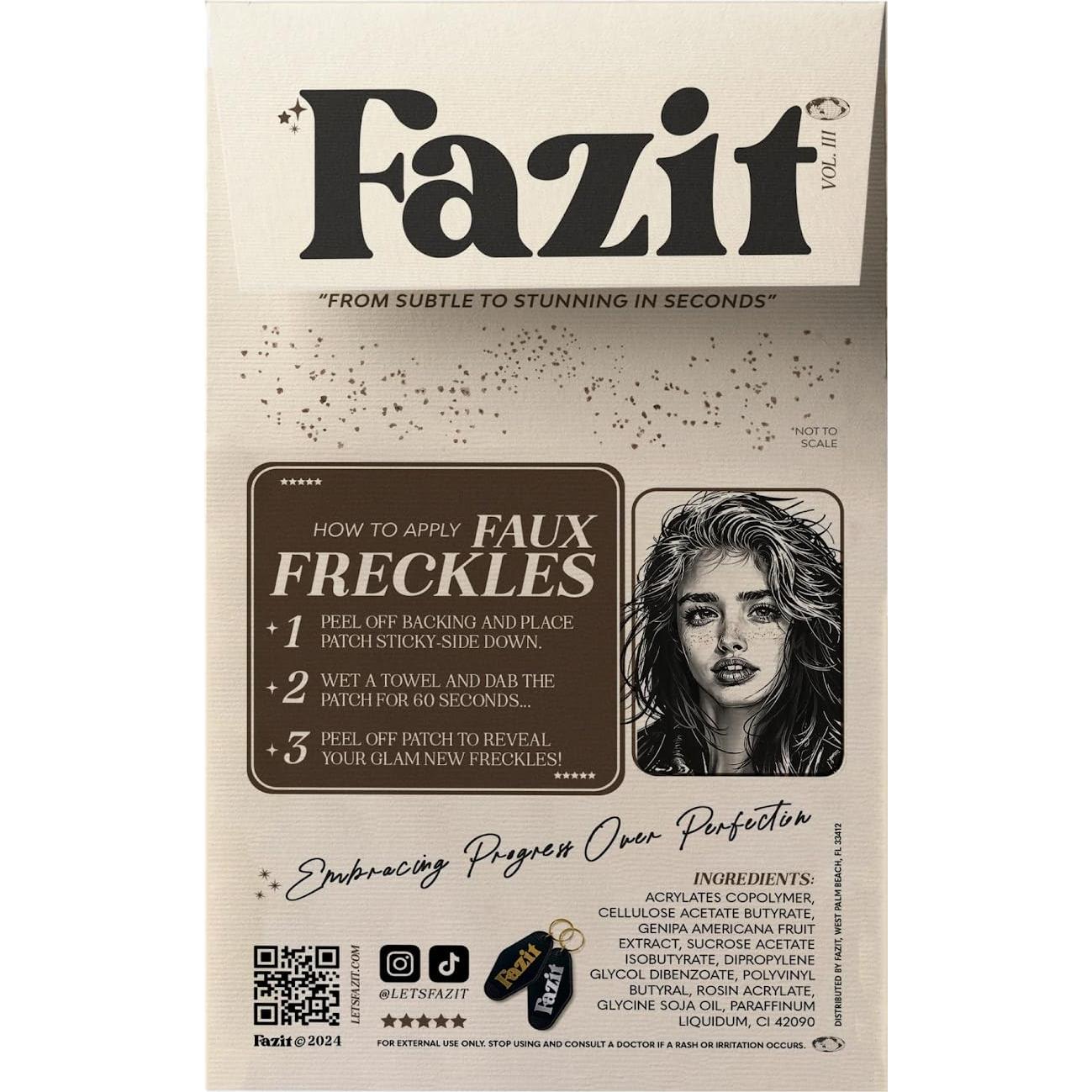 Parches de Maquillaje Facial Fazit - Pecas Falsas Impermeables - 6 Unidades