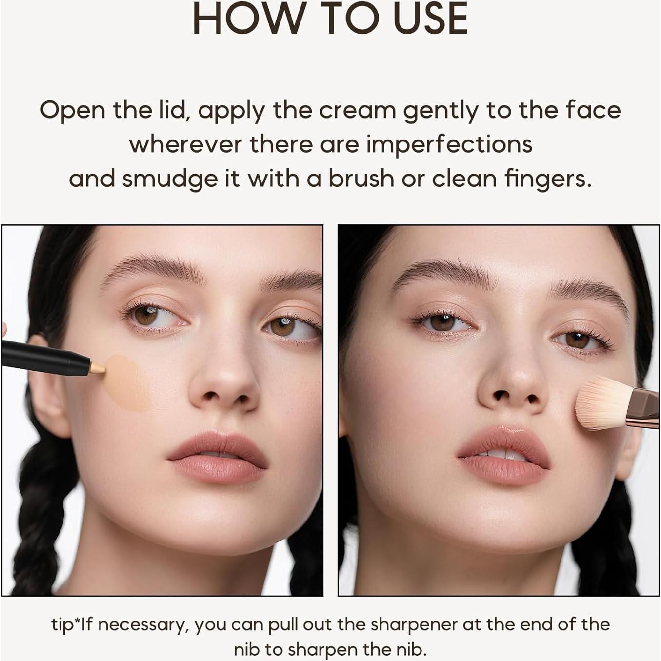 Lápiz Corrector KISSIO 04#LECHE, Cubre Ojeras y Manchas