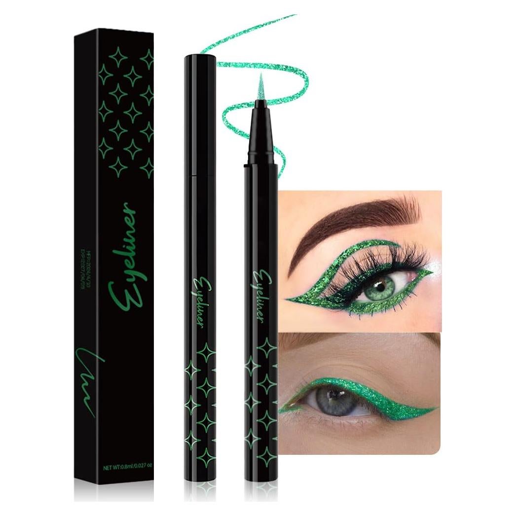 Lápiz de Maquillaje Líquido Brillante evpct Verde 1Pcs 13cm