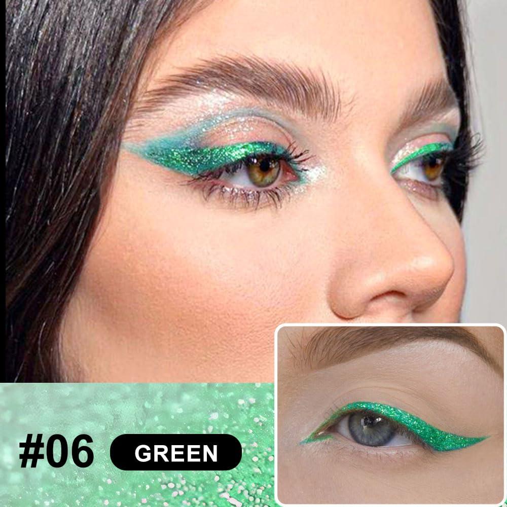 Lápiz de Maquillaje Líquido Brillante evpct Verde 1Pcs 13cm