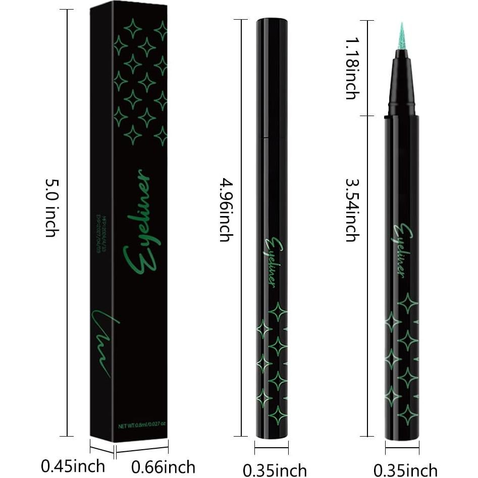 Lápiz de Maquillaje Líquido Brillante evpct Verde 1Pcs 13cm