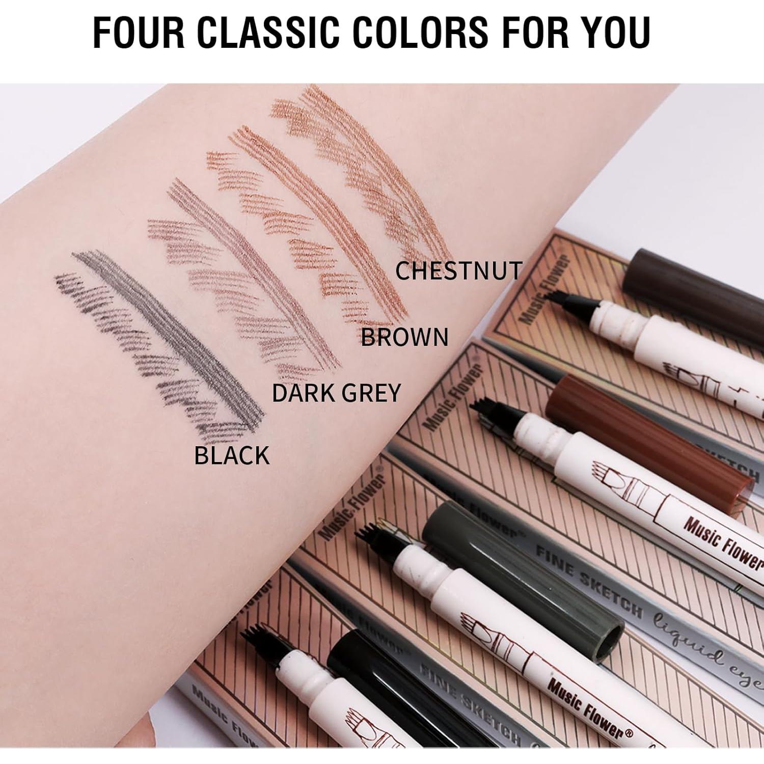 Lápiz de Cejas Music Flower Negro 04 a Prueba de Agua