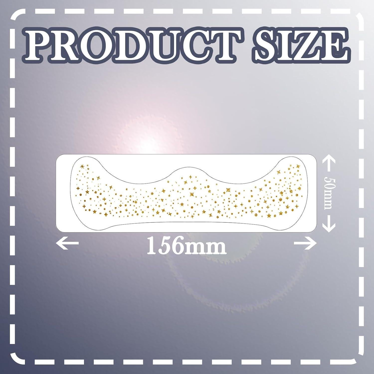 10 Hojas Tatuajes Temporales Purpurina Dorada MEIYIFANG