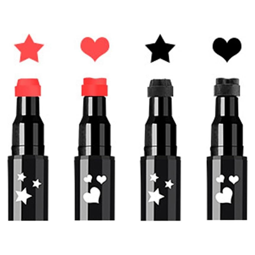 Juego de Sellos y Delineadores de Ojos Linble 4 PCs 2-en-1