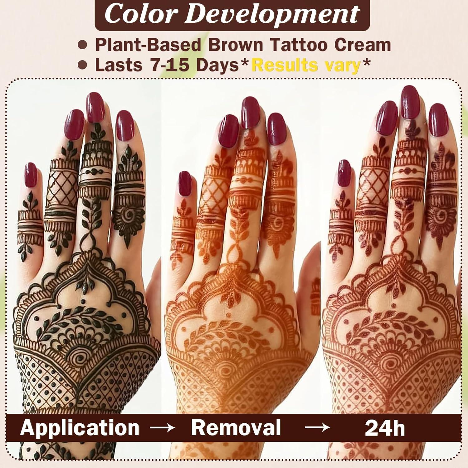 Kit de Tatuajes Temporales Pllusjoys - 3 Conos Marrón y 4 Plantillas