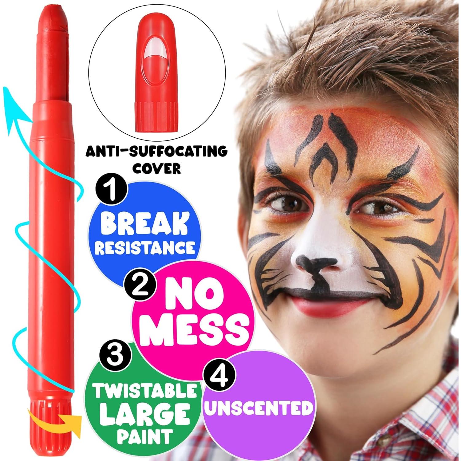 Kit de Pintura Facial Jim&Gloria 12 Colores Lavables para Niños