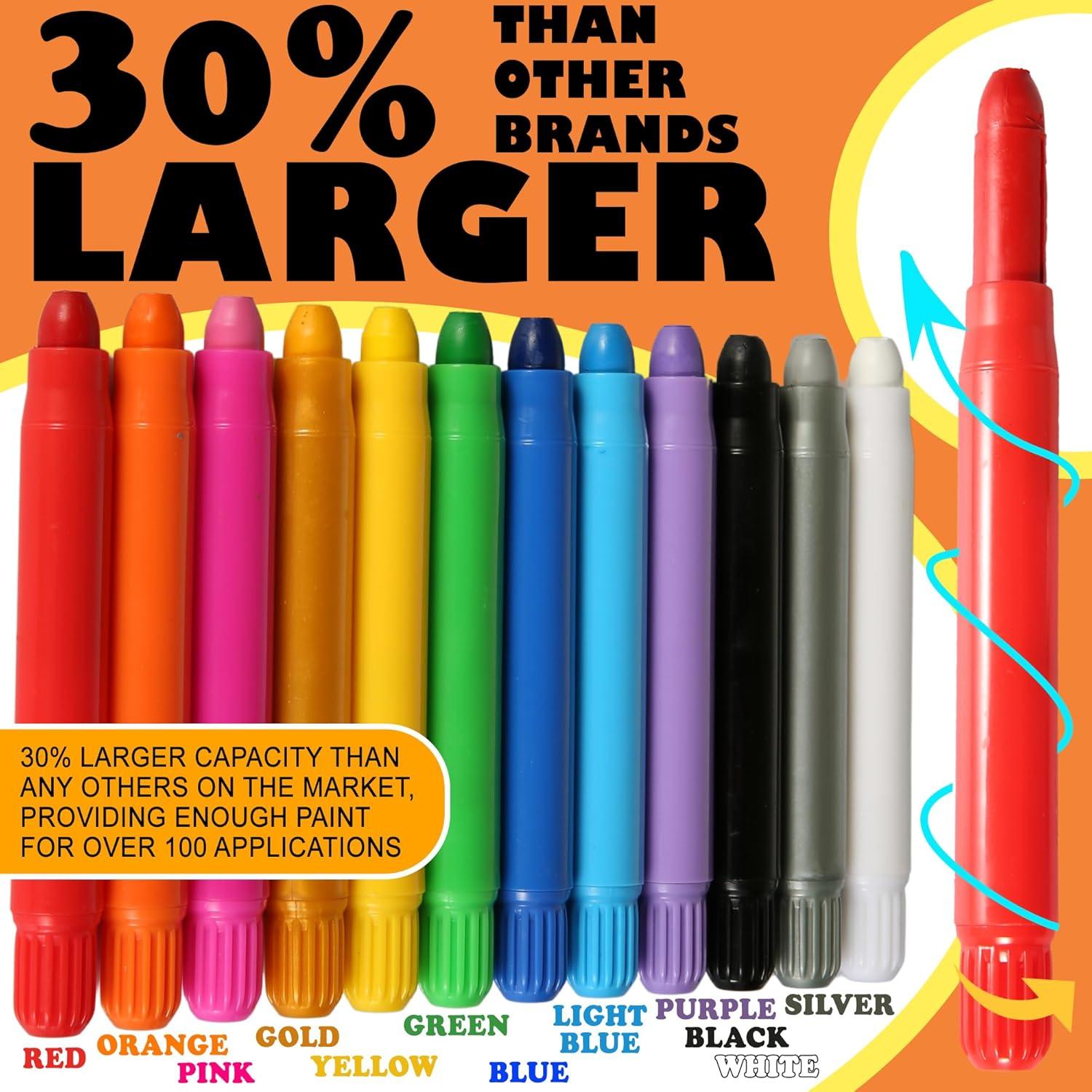 Kit de Pintura Facial Jim&Gloria 12 Colores Lavables para Niños