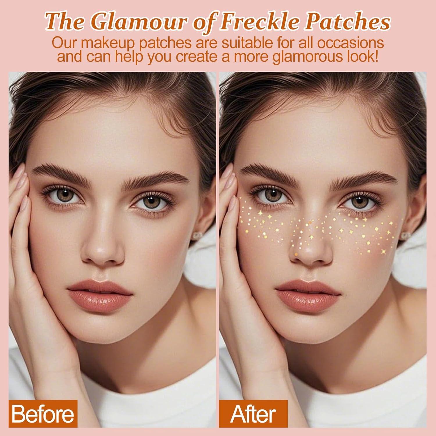 Tatuajes Temporales de Pecas Boko - 10 Piezas Oro Rosa