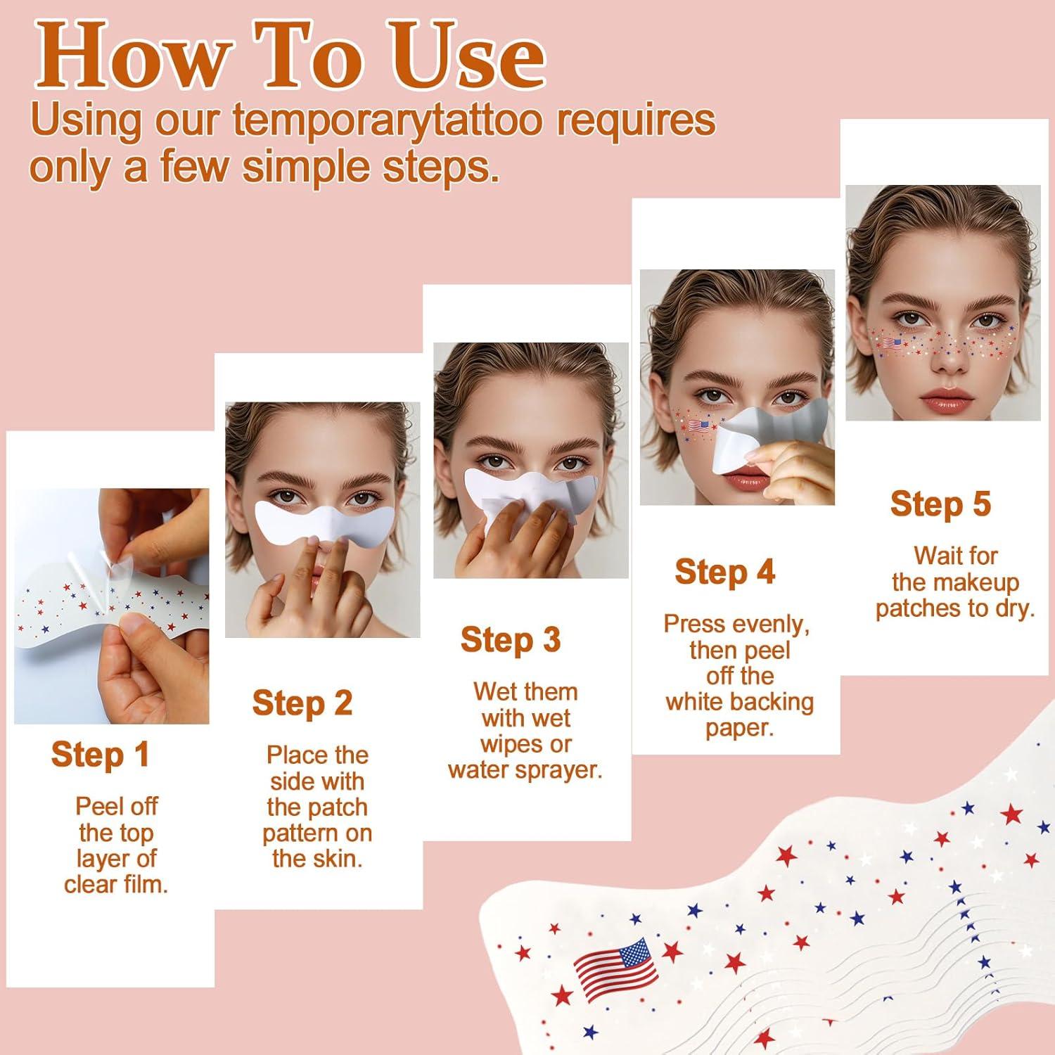 Tatuajes Temporales de Pecas Boko - 10 Piezas Oro Rosa