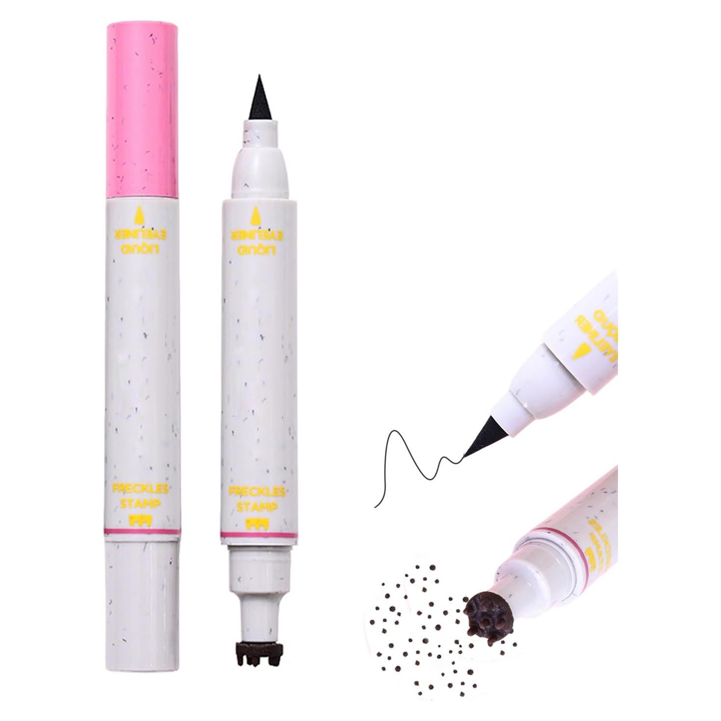 Sello de Pecas Falsas 2 en 1 Aaiffey - Delineador Negro y Pecas Espresso