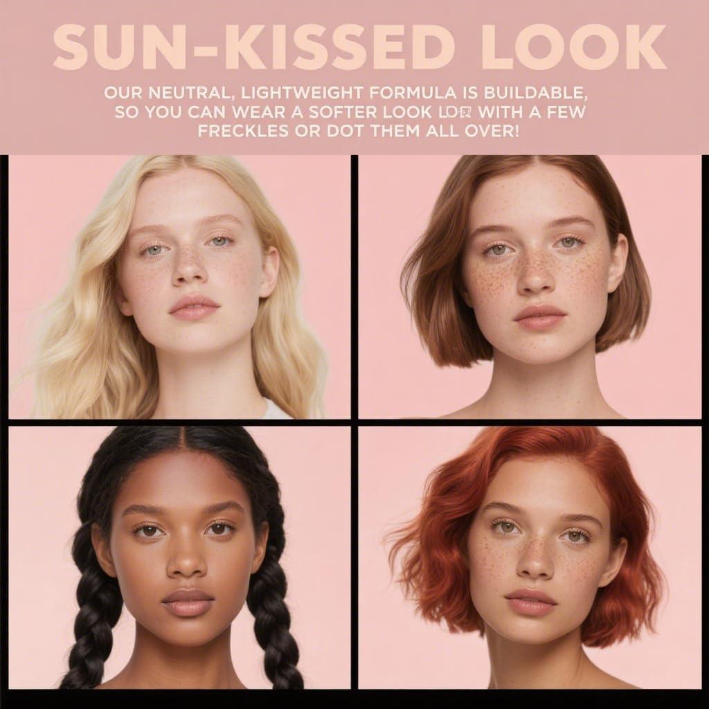 Sello de Pecas Falsas 2 en 1 Aaiffey - Delineador Negro y Pecas Espresso