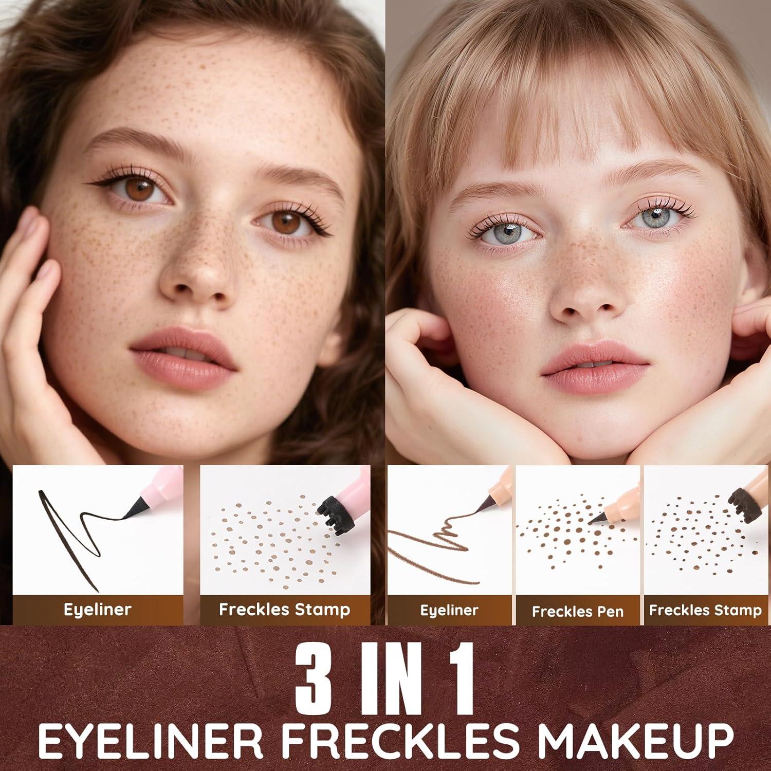 Lápiz de Ojos y Pecas Falsas 2 en 1 DAGEDA - Natural