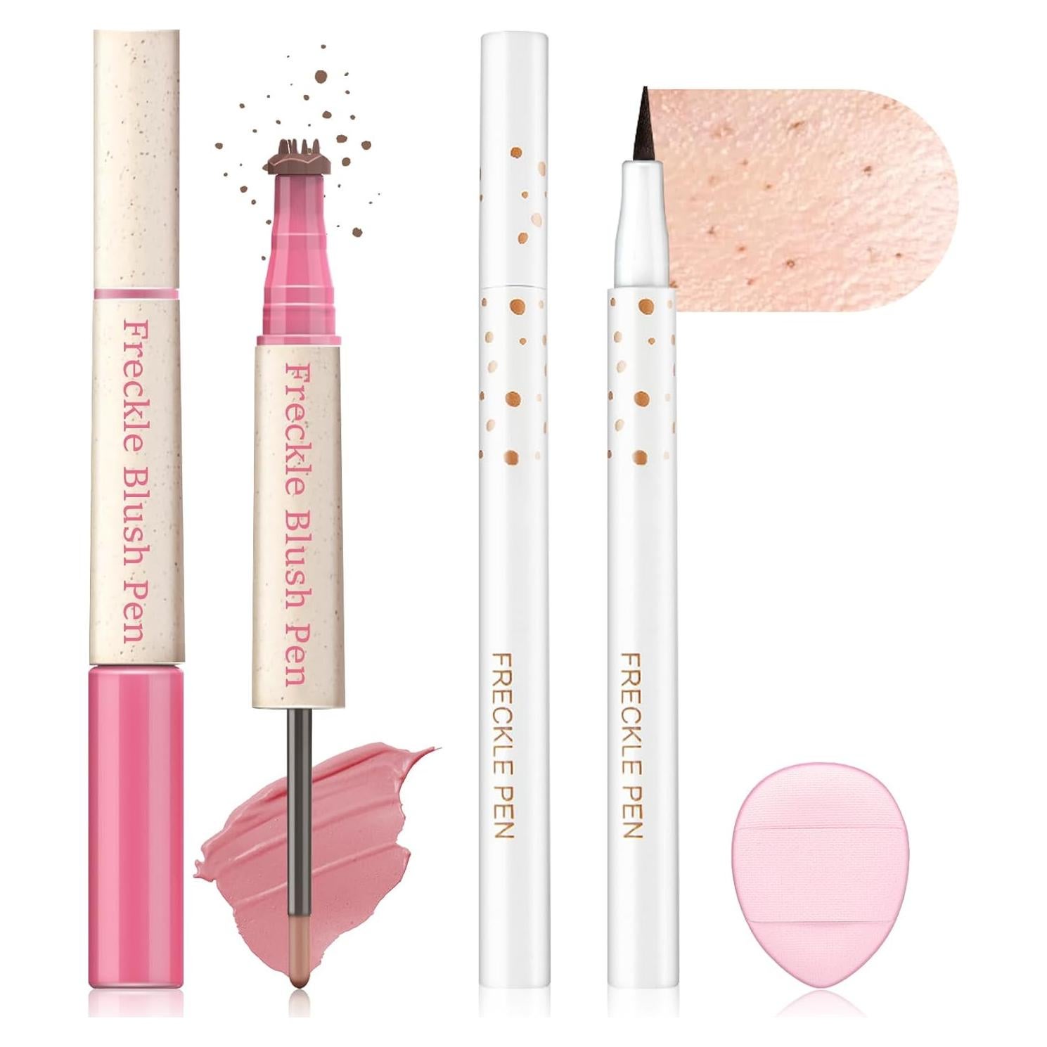 Kit de Sello de Pecas Falsas y Rubor QIUFSSE 2 en 1