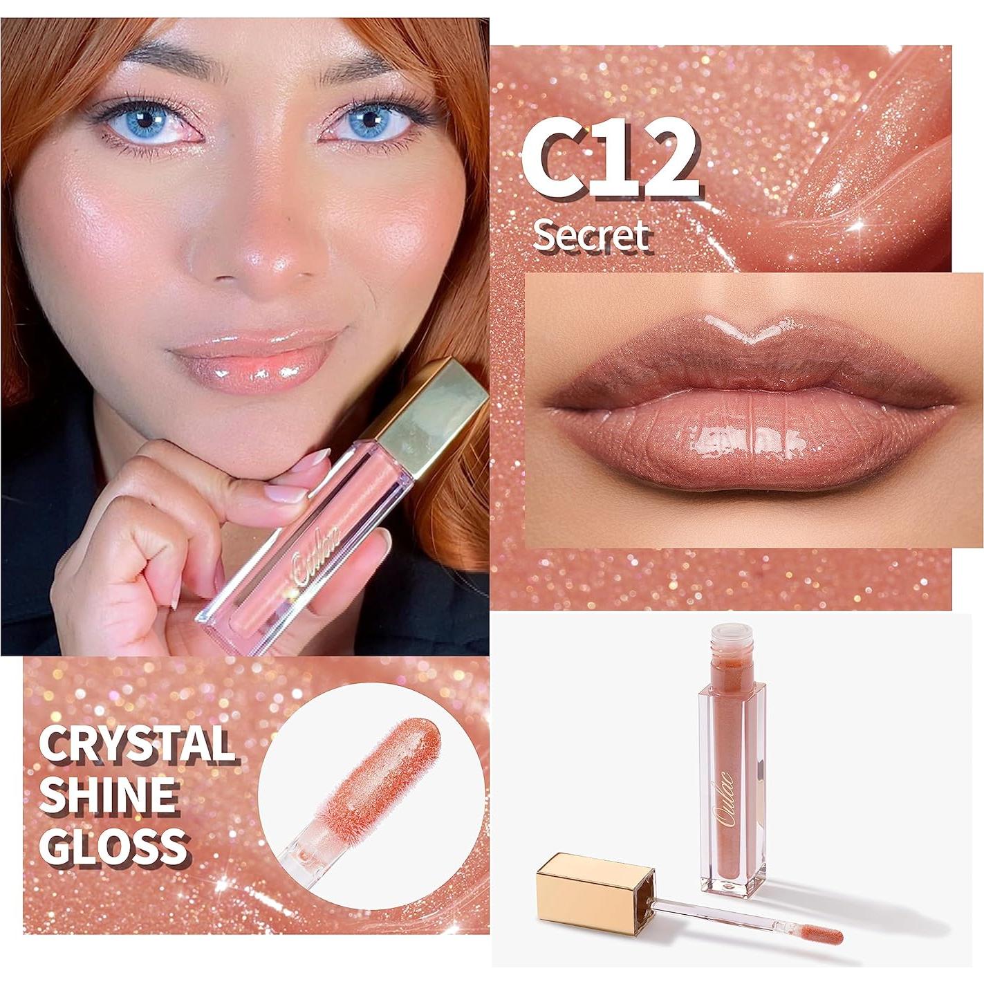 Brillo Labial Oulac Crystal Shine 12ml - Hidratante y Vegano