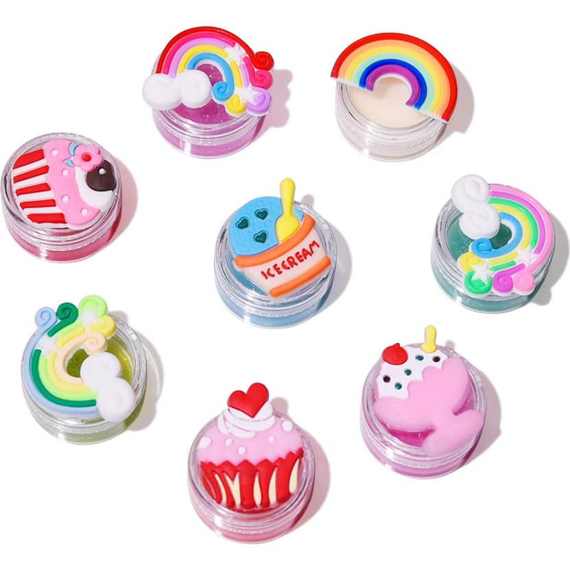 Set de 8 Brillos Labiales para Niñas Mebtmel - Sabores Frutales