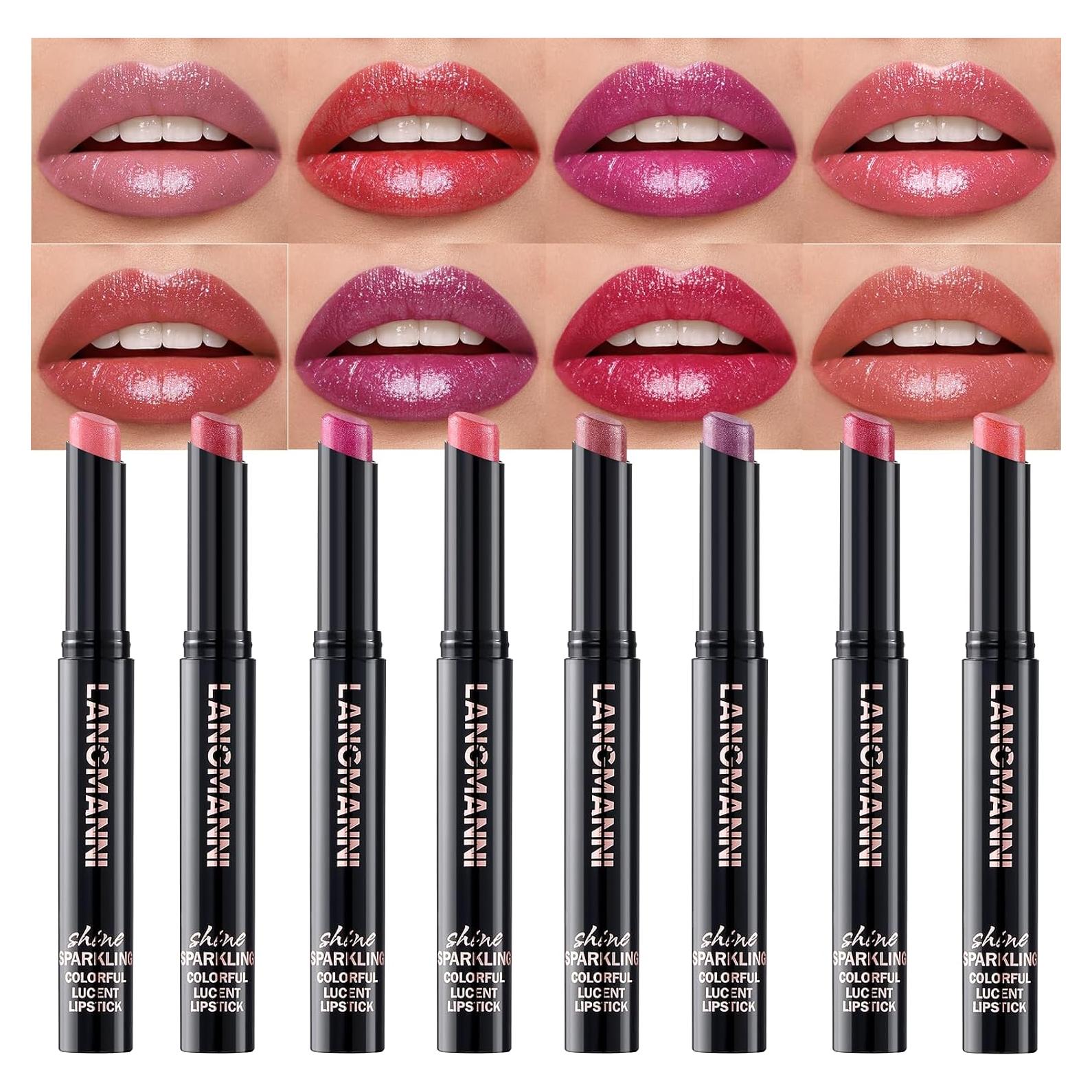 Pintalabios Brillante Metálico Jolilab - 8 Pcs Hidratante