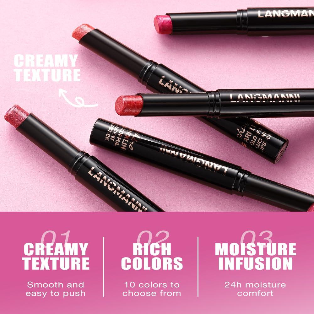 Pintalabios Brillante Metálico Jolilab - 8 Pcs Hidratante