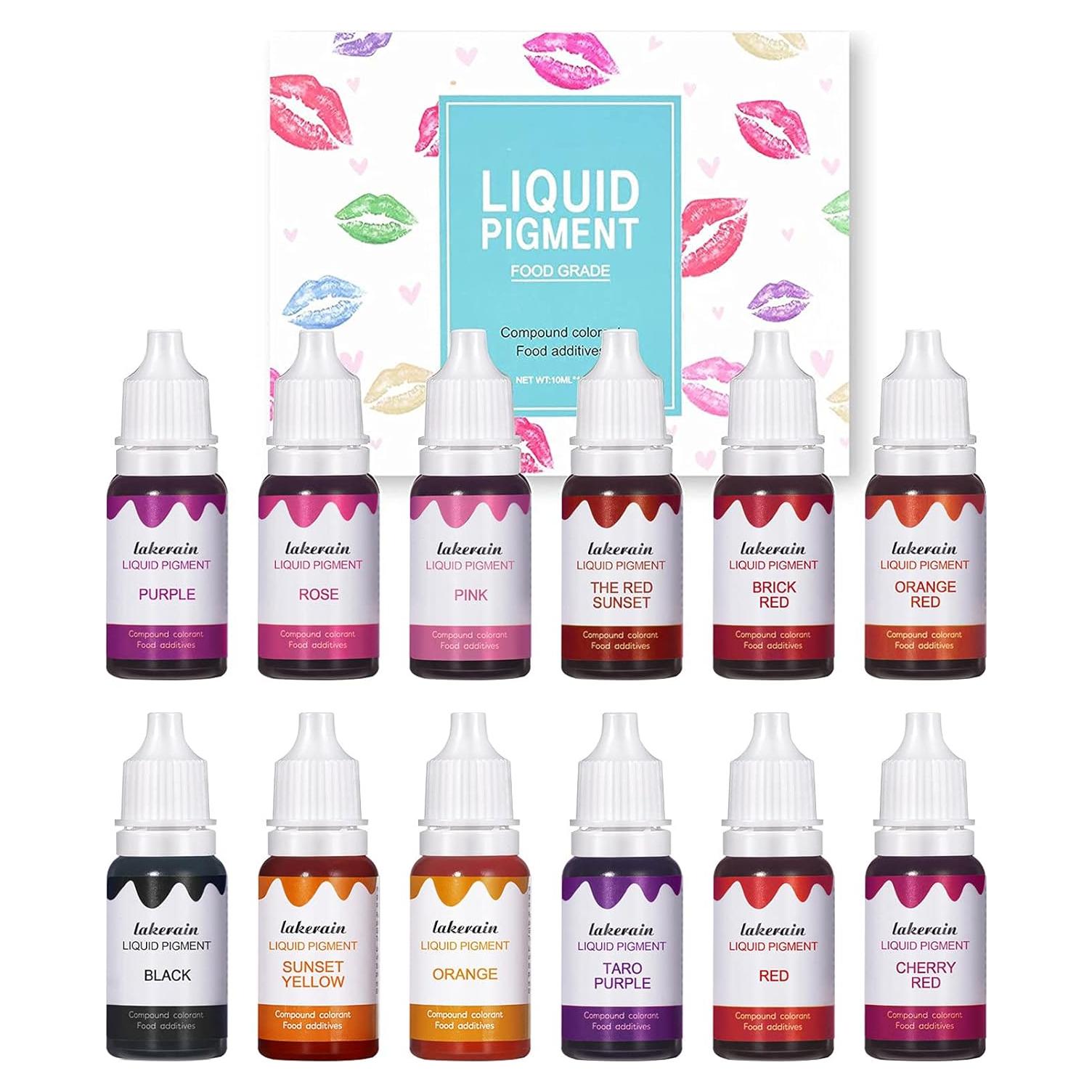 Conjunto de Pigmentos Líquidos para Brillo Labial 12 Colores Bonnie Choice