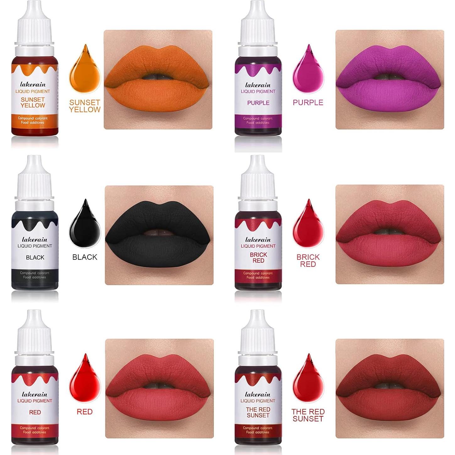 Conjunto de Pigmentos Líquidos para Brillo Labial 12 Colores Bonnie Choice