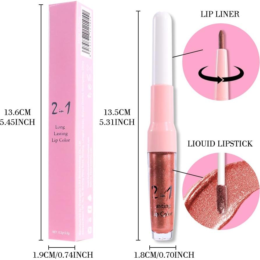 Set de Lápiz Labial y Pintalabios Líquido evpct 24 Tonos